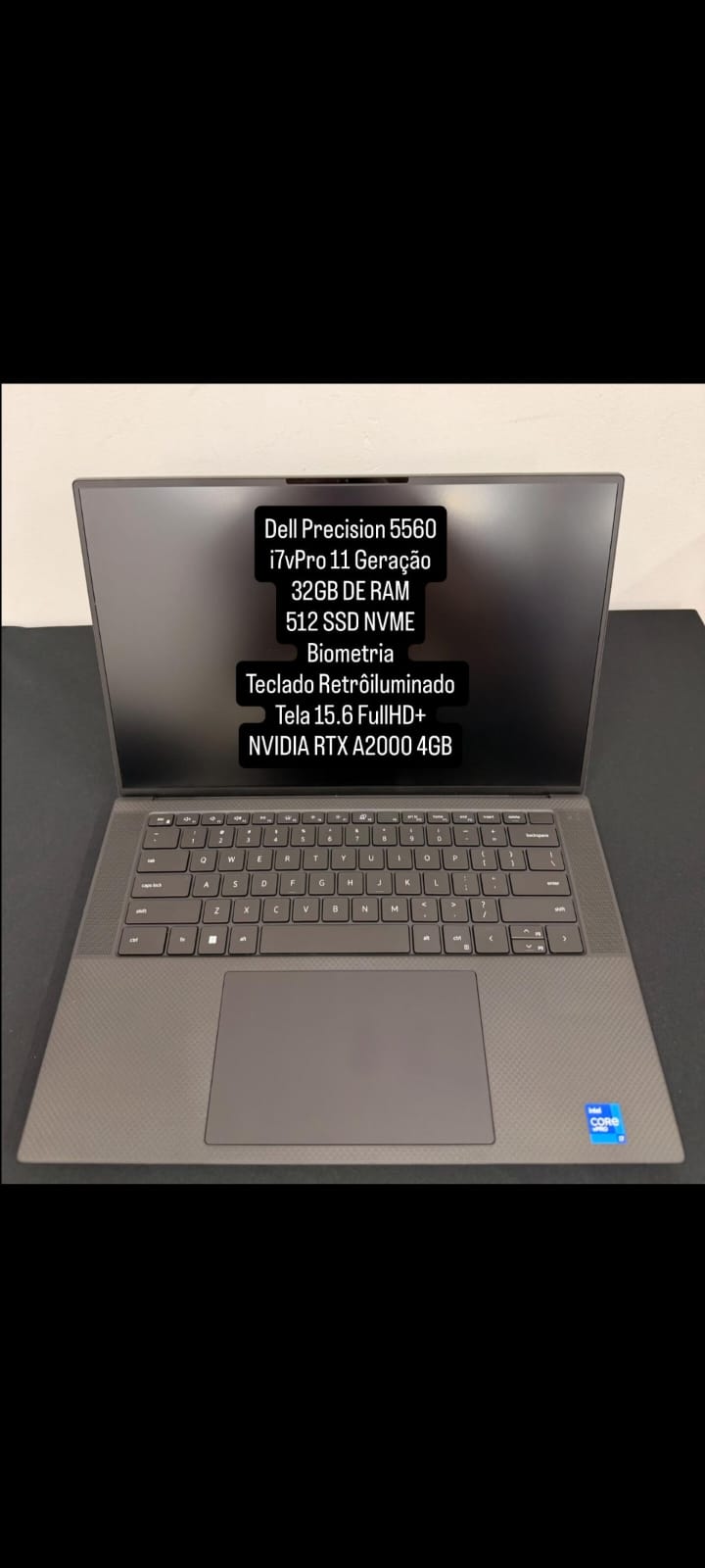 Dell Precision 5560 i7 vPro 11ª Geração 32GB 512GB NVIDIA RTX A2000