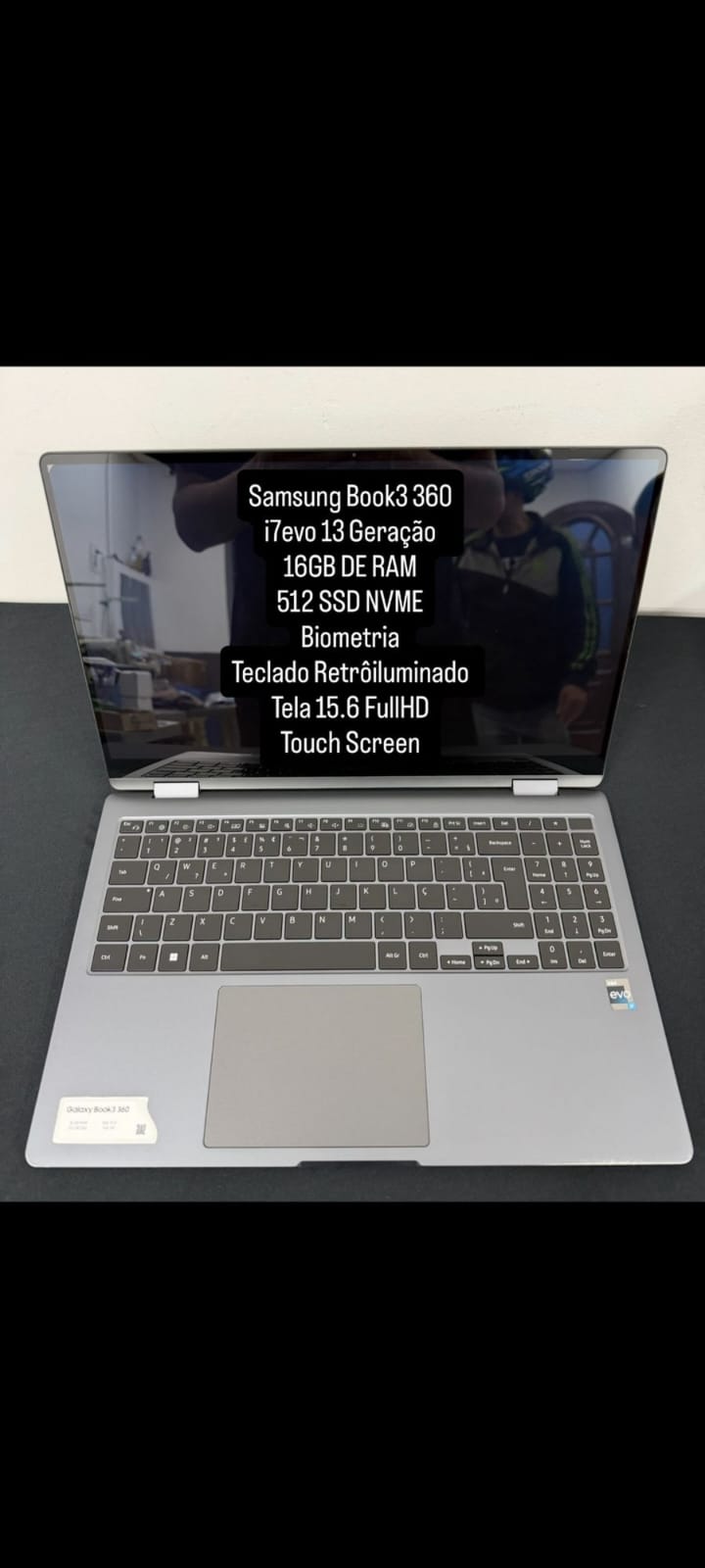 Samsung Galaxy Book3 360 Intel i7 Evo 13ª Geração 16GB 512GB Touch